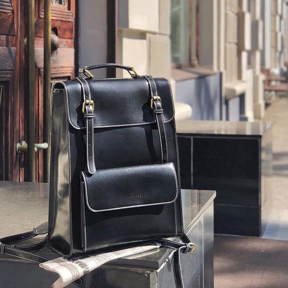 WOMEN Anie Laptop Backpack PU Leather Black